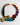 Katerina Psoma  Colorful short necklace with beads and a gold bow 