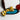 Katerina Psoma  Colorful short necklace with beads and a gold bow 