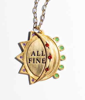 Katerina Psoma long gold plated all fine charm