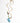 Katerina Psoma Turquoise Murano Short Necklace with semiprecious stone