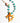 Katerina Psoma Orange Murano Short Necklace with semiprecious stones