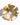 Katerina Psoma Flower gold plated metal Brooch