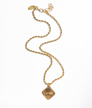 Katerina Psoma "S' Agapo" Short Chain Necklace gold plated