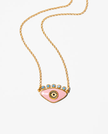 Katerina Psoma Pink Evil Eye Necklace
