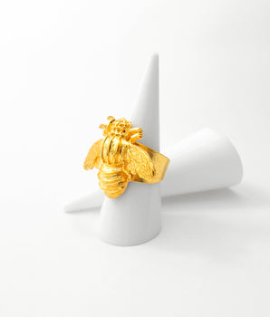 Katerina Psoma gold plated bee ring