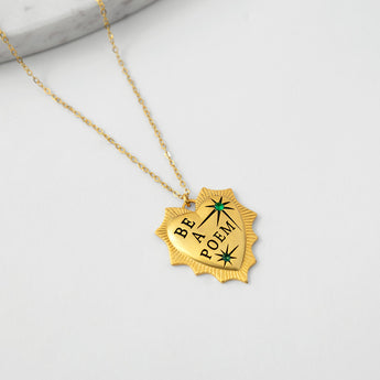 Katerina Psoma Be a Poem Red Necklace gold plated brass and silver