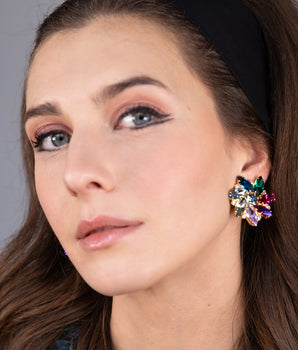 Katerina Psoma Alice Crystal Clip Earrings