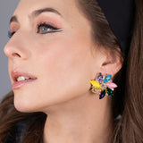 Katerina Psoma Alice Multicolour Crystal Clip Earrings