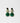 Katerina Psoma green agated and green crystal and cta's eye drop earring with gold plated metal