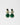 Katerina Psoma green agated and green crystal and cta's eye drop earring with gold plated metal