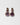 Katerina Psoma amethyst and violet crystal and cat's eye drop earring with gold plated metal