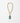 Full necklace Katerina Psoma Plume Murano chain Pendant made of  gold chain necklace with a toggle clasp and a teardrop-shaped pendant featuring a glossy, layered swirl of black, blue, green, and iridescent tones, set against a plain white background.