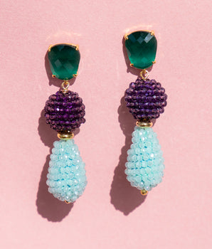 Katerina Psoma Dangle earrings with beads