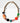 KATERINA PSOMA MULTICOLOUR SHORT NECKLACE WITH CHAIN