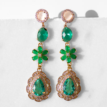Kaerina Psoma Lucida Dangle Earrings with Crystals