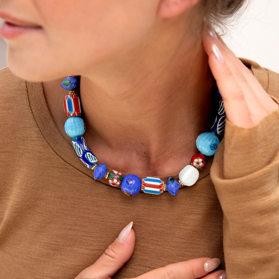 Katerina Psoma Blue short  necklace