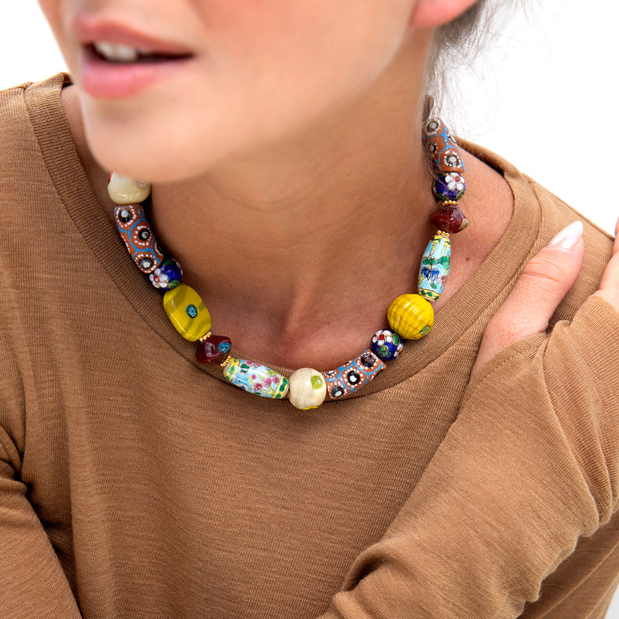 Capri Beige Short Necklace