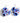 Katerina Psoma Zinnia Blue Flower Earrings