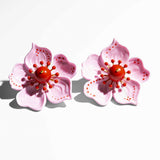 Katerina Psoma Cassia Pink Flower Earrings