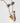 Margherite Pearl Necklace with Yellow Heart