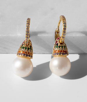 Katerina Psoma Julietta with Hoops White Pearls