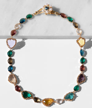 Katerina Psoma Albia Necklace with Multicolour Crystals