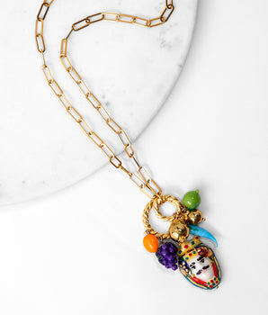 Katerina Psoma Noto Pendant with Handmade Cermaics Summer Collection