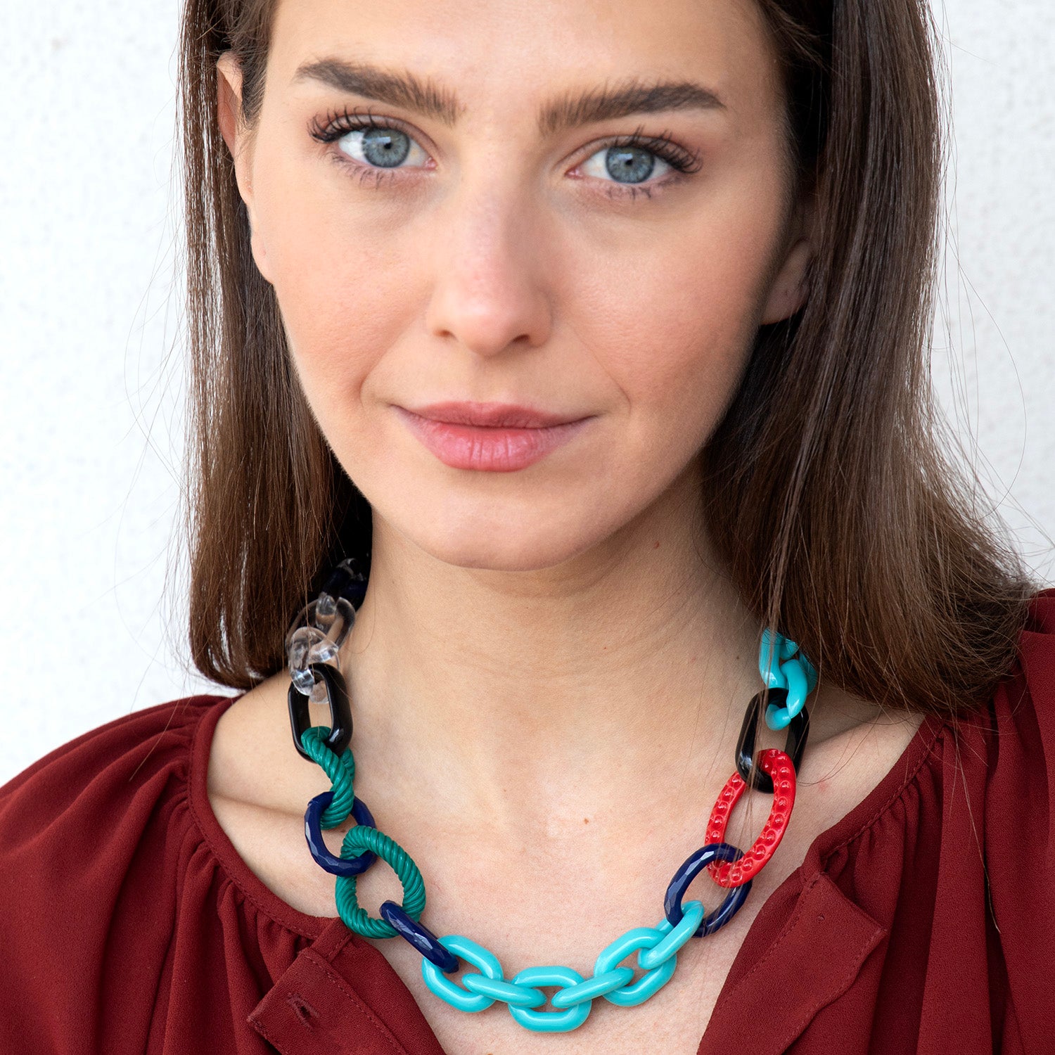 Katerina Psoma short acrylic chain necklace