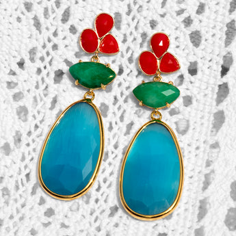 Katerina Psoma Eleanor Turquoise Dangle Earrings