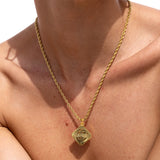 Katerina Psoma "S' Agapo" Short Chain Necklace gold plated