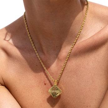 Katerina Psoma "S' Agapo" Short Chain Necklace gold plated