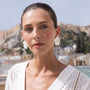 Katerina Psoma White mother of pearl Flower Stud Earrings