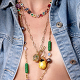 Katerina Psoma long necklace with MULTI COLORED stones