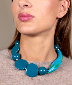 Murano Blue Short Necklace