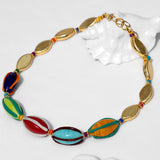 Katerina Psoma Amalia Short Necklace with Murano and gold plated metal beads