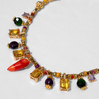 Katerina Psoma Prisma Necklace with Hematite and multicolor beads