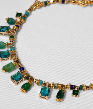 Katerina Psoma Multicolor Necklace with Green Agate