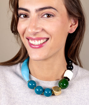 Blue Murano Short Necklace