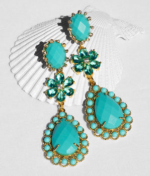 Mina Turquoise Dangle Earrings