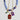 Katerina Psoma double row short Necklace with blue beads and colorful charms