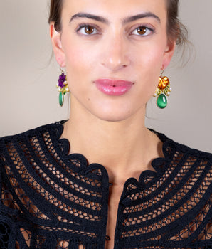 Amore Earrings with Pearls