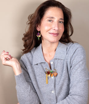 Katerina Psoma Noto Brown Pin Brooch