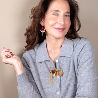 Katerina Psoma Noto Brown Pin Brooch