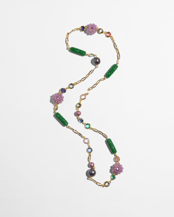 Katerina Psoma long necklace with MULTI COLORED stones