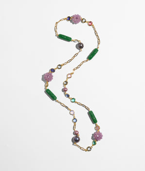 Katerina Psoma long necklace with MULTI COLORED stones