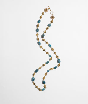 Katerina Psoma long necklace with apatite blue stones