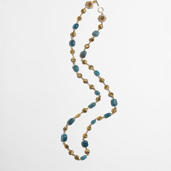 Katerina Psoma long necklace with apatite blue stones