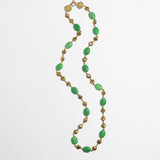 Katerina Psoma long necklace with GREEN JADE stones