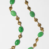 Katerina Psoma long necklace with GREEN JADE stones