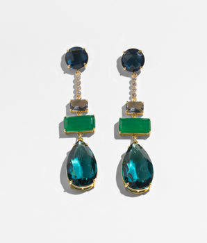 Katerina Psoma Green Dangle Earrings